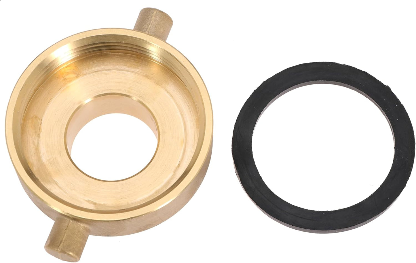 2 Pack 2-1/2"" NST (NH) Female x 1-1/2"" NST (NH) Male Fire Hydrant Hose Adapter Brass Fire Equipment with Pin Lug for Fire Hydrants, Pipes, Hoses, NuFlySic-723