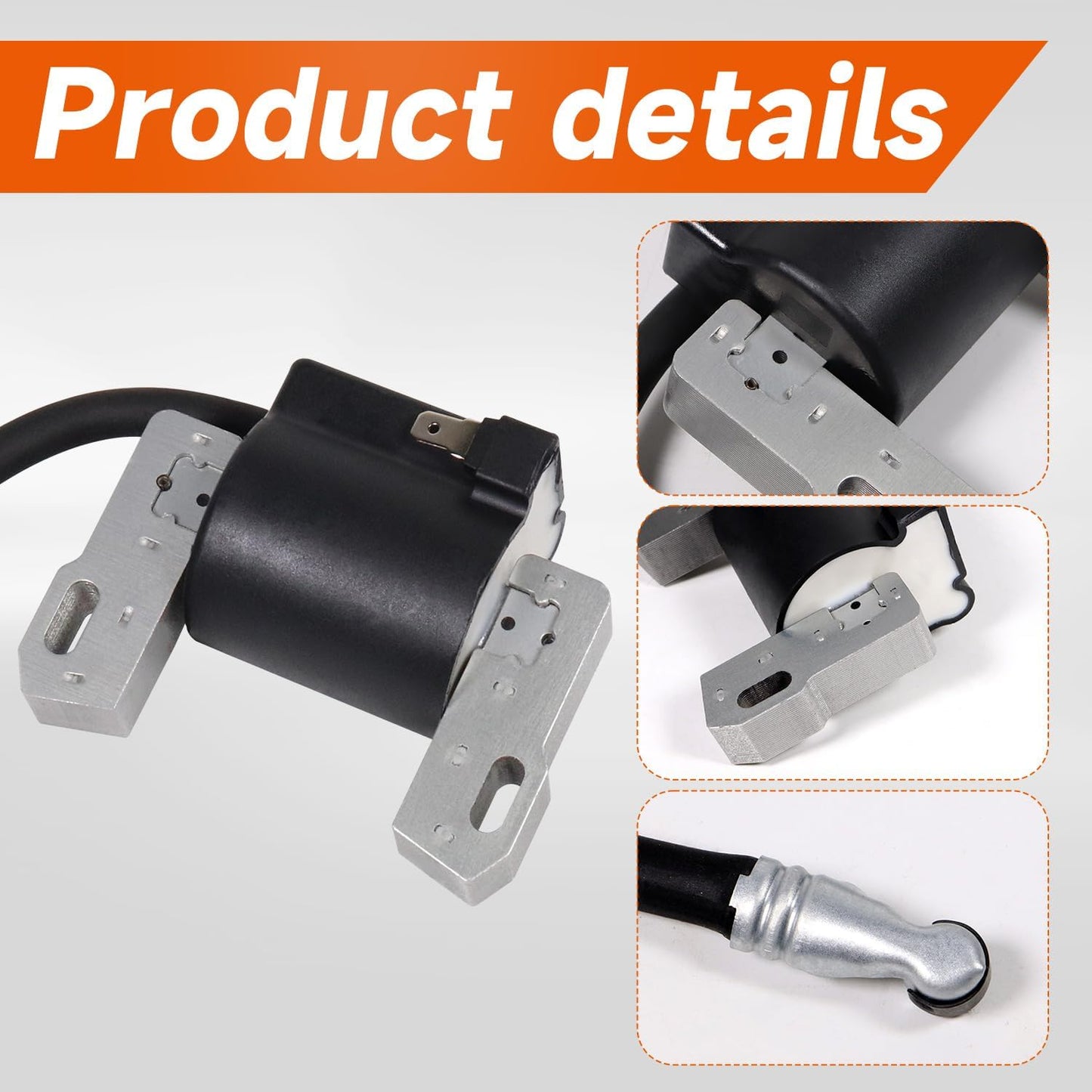 592846 Ignition Coil Replace MIA12788 for John Deere LA145 LA130 L120 D170 691060 799651 499447, Compatible with Intek V-Twin 18-22HP Engine, 2 Pcs