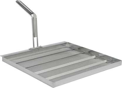 AF45 Commercial Deep Fryer Filter Screen Strainer 550 Micron Oil Filter for Commercial Restaurant Kitchens Stainless Steel 13.75x13.75” Extends Oil Life 40% by Capturing Debris Grease