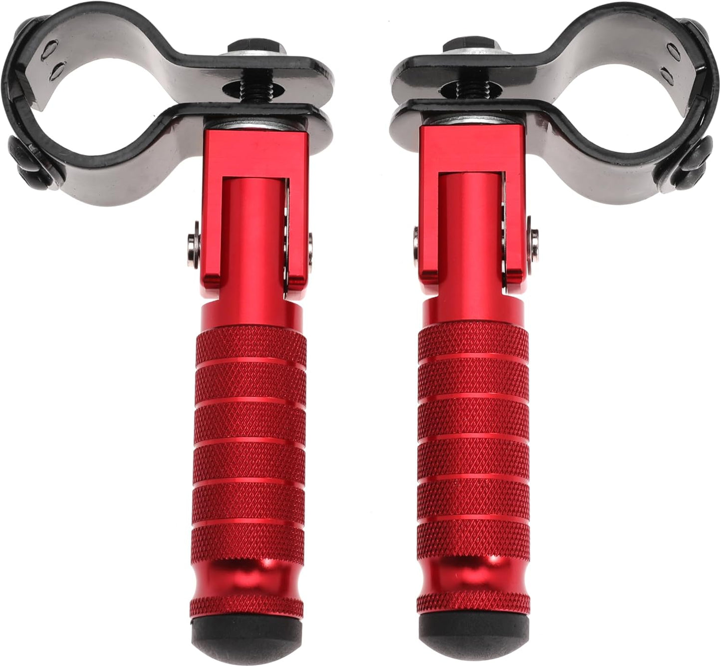 M8 Motorcycle Footrests For Yamaha For Honda For Suzuki For Aprilia 90 Degree Foldable Footpegs Motorbike MiniBike Dirt Pit Bike CNC Motorcycle Folding Footpegs Rearsets Folded Footrest (Black)