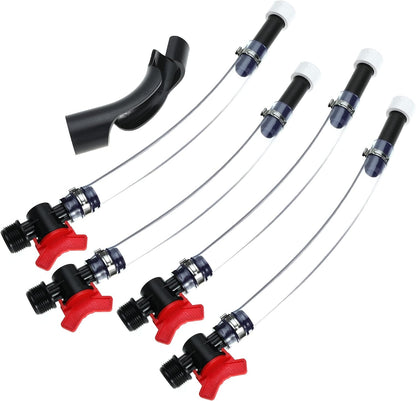 Jegs Fuel Filler Kit - LC2 Jugs with Ball Valve Hose, Bender for Scribner Fuel Tank