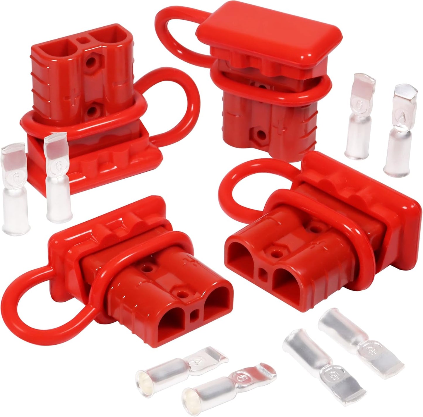 175A 600V Battery Quick Connect Disconnect Connectors with 1/0 AWG Cable Plugs 4pack