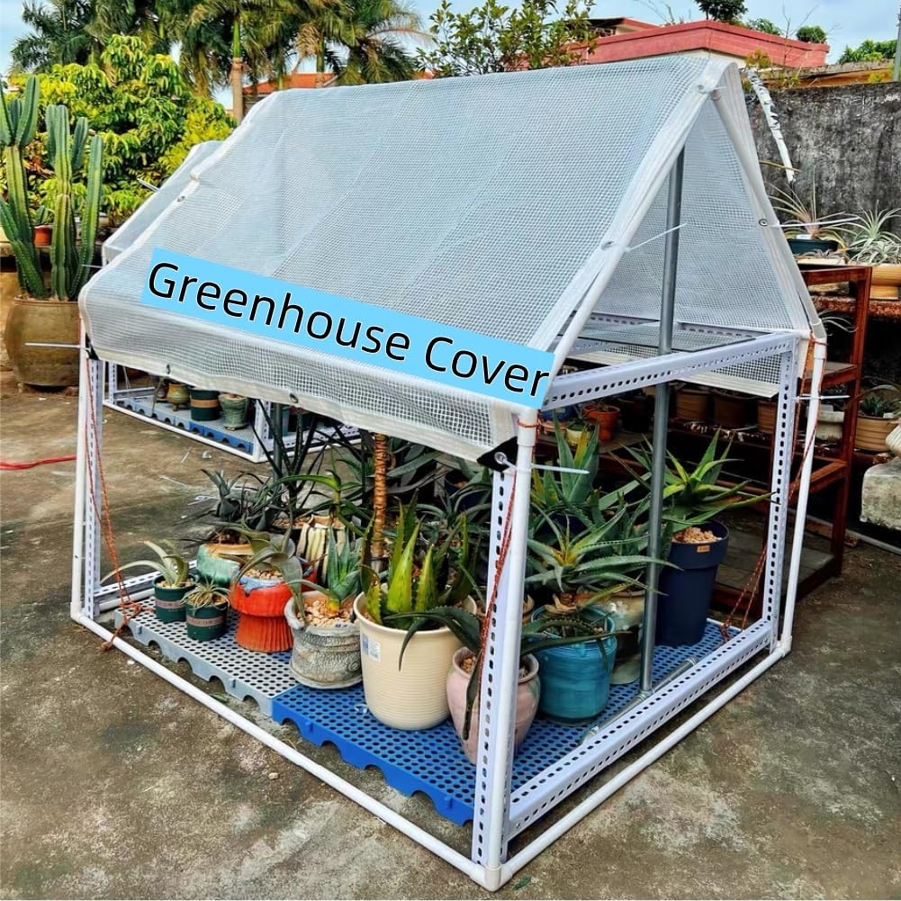 16Ftx20Ft Greenhouse Cover,Clear Plastic Tarps,16Mil Heavy Duty Waterproof tarp with UV Resistance and Grommets,Greenhouse Plastic for Gardening,Farming,Nursery,Garden