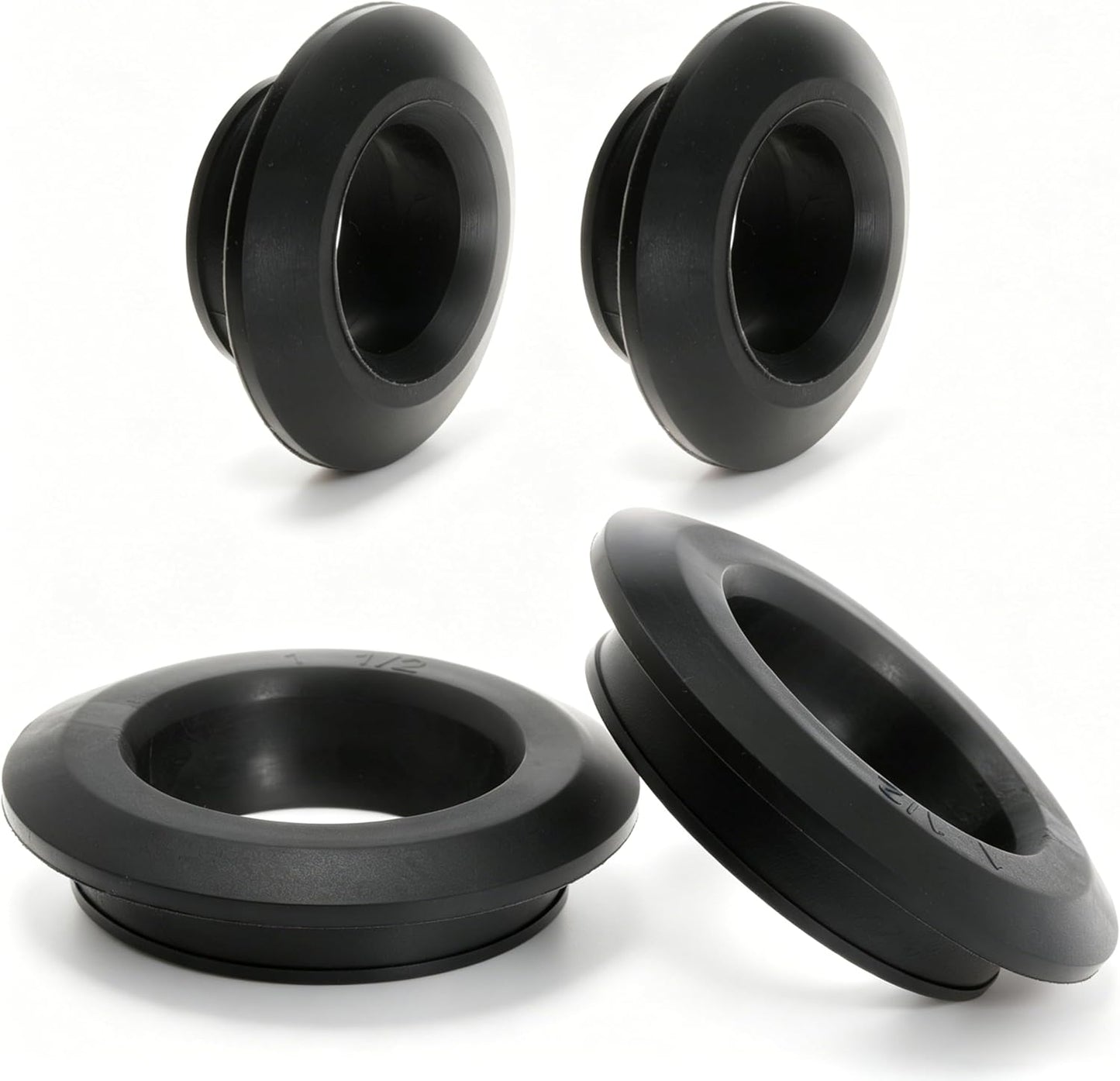 2 Pack 3/4in and 2in Uniseal Flexible Rubber Tank Sealing Adapter Bulkhead Fitting Compression Fittings for PVC Hard Pipe