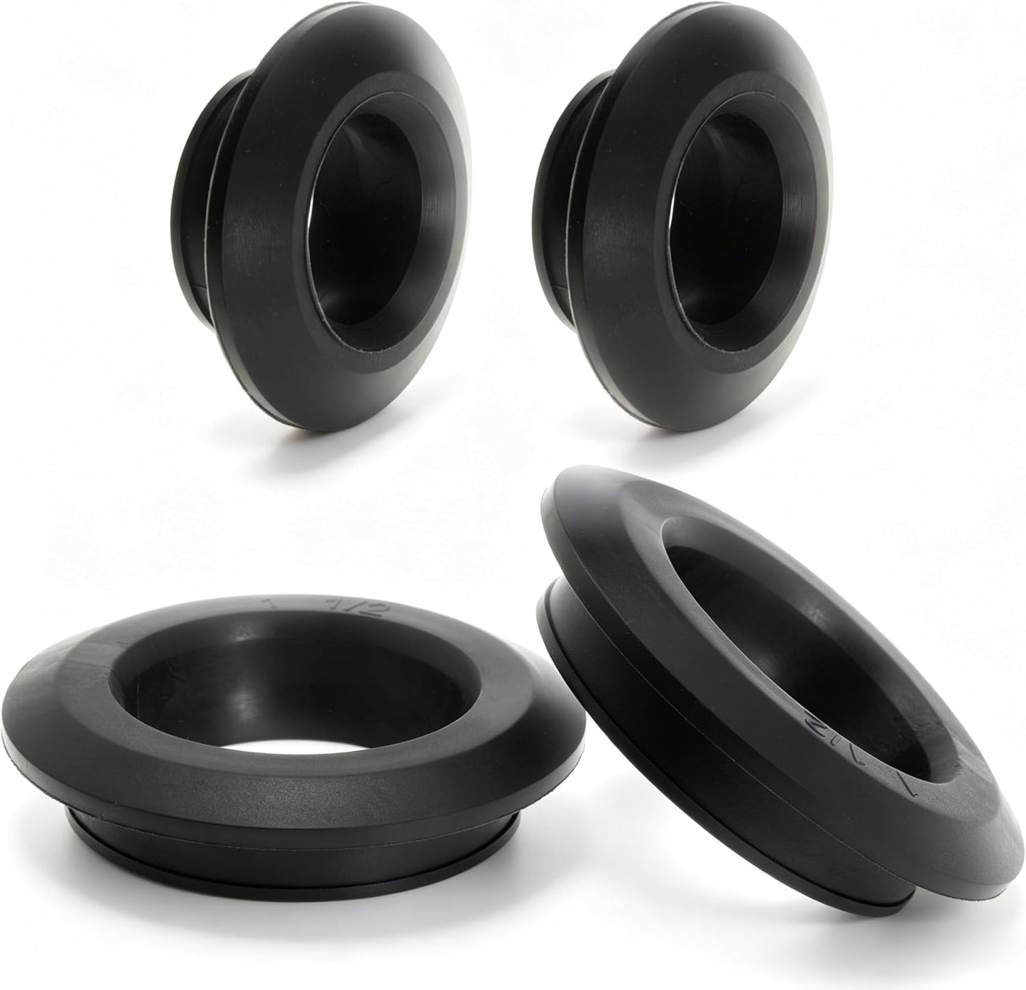 2 Pack 3/4", 1", 1 1/2", 2", 3" Uniseal Flexible Rubber Tank Sealing Adapter Bulkhead Fitting Compression Fittings for PVC Hard Pipe