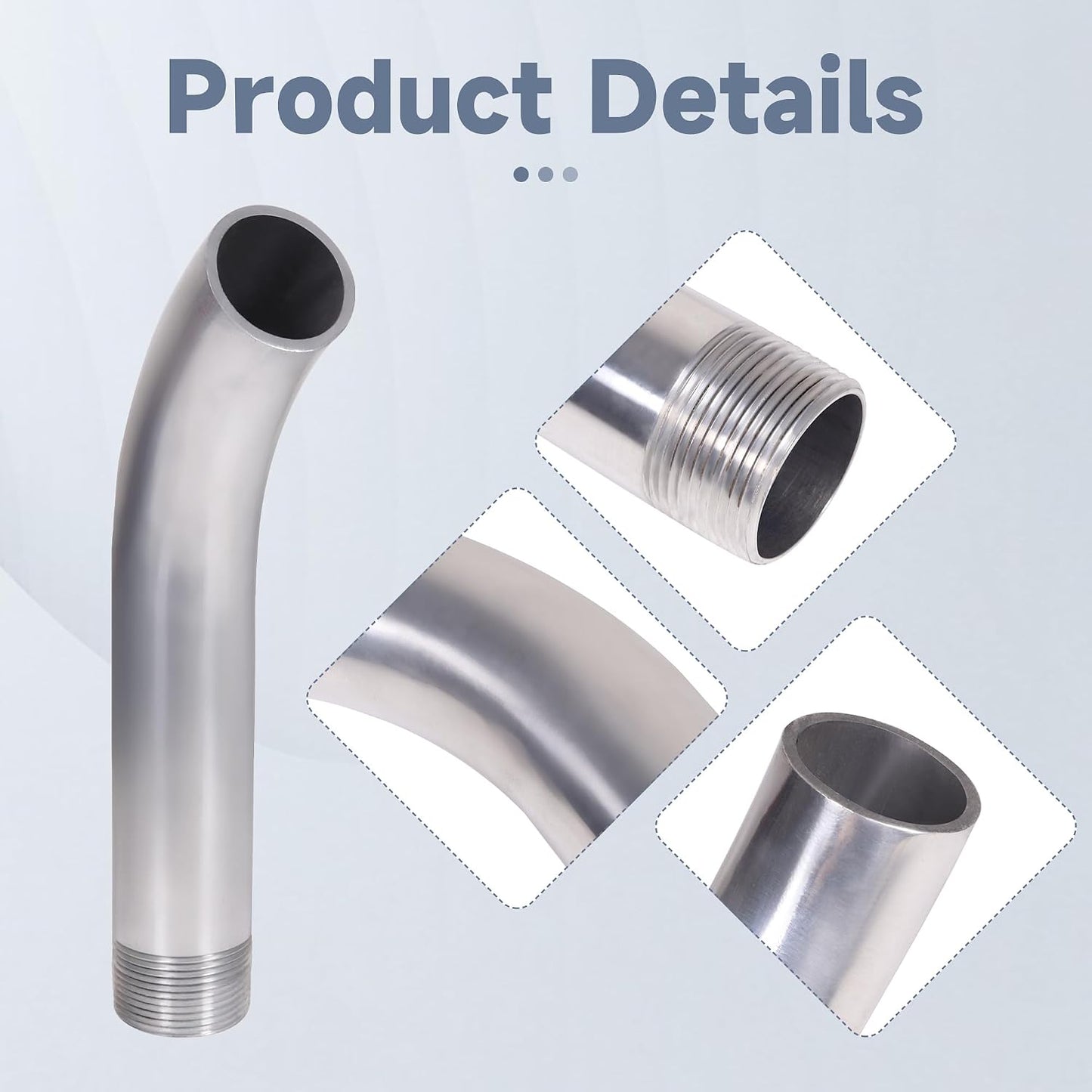 1.25in Curved Out Drain Fitting, Drain Extension Pipe Replace A2510101 for Pitco for Anets Fryers for Sinks and Steam Tables (Pack of 1)