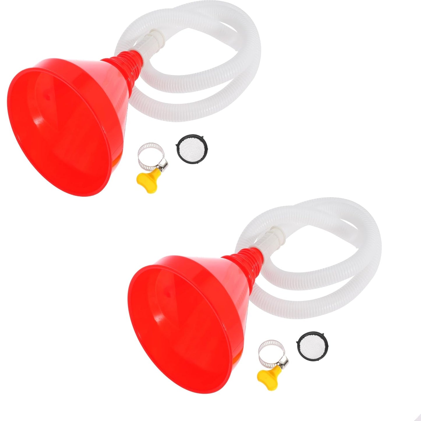 Wide Mouth Oil Funnel with 100cm Long Hose Universal Fuel Funnel for Car Automotive Use Large Funnel for Kitchen Engine Gas Fluid Liquid with Mesh Screen and Clamp (2)