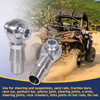 3/4" Heim Joints Rod End Kit Thread 0.75" Chromoly Heim Joints Suspension Kit Right and Left Hand Traction Bars Steering Kit with Round Tube Adapter Misalignment Spacer Jam Nuts (1 set-3/4inch)