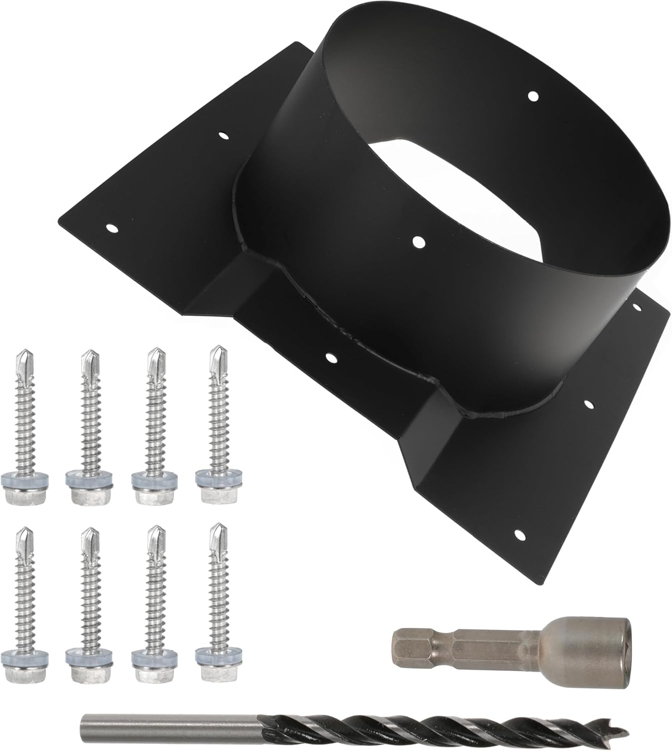 8" Shipping Container Vent 8 Inch Corrugated Roof Vent Adapter Roof Vent Adapter Fits for Whirlybird Roof Turbines, Set of 1