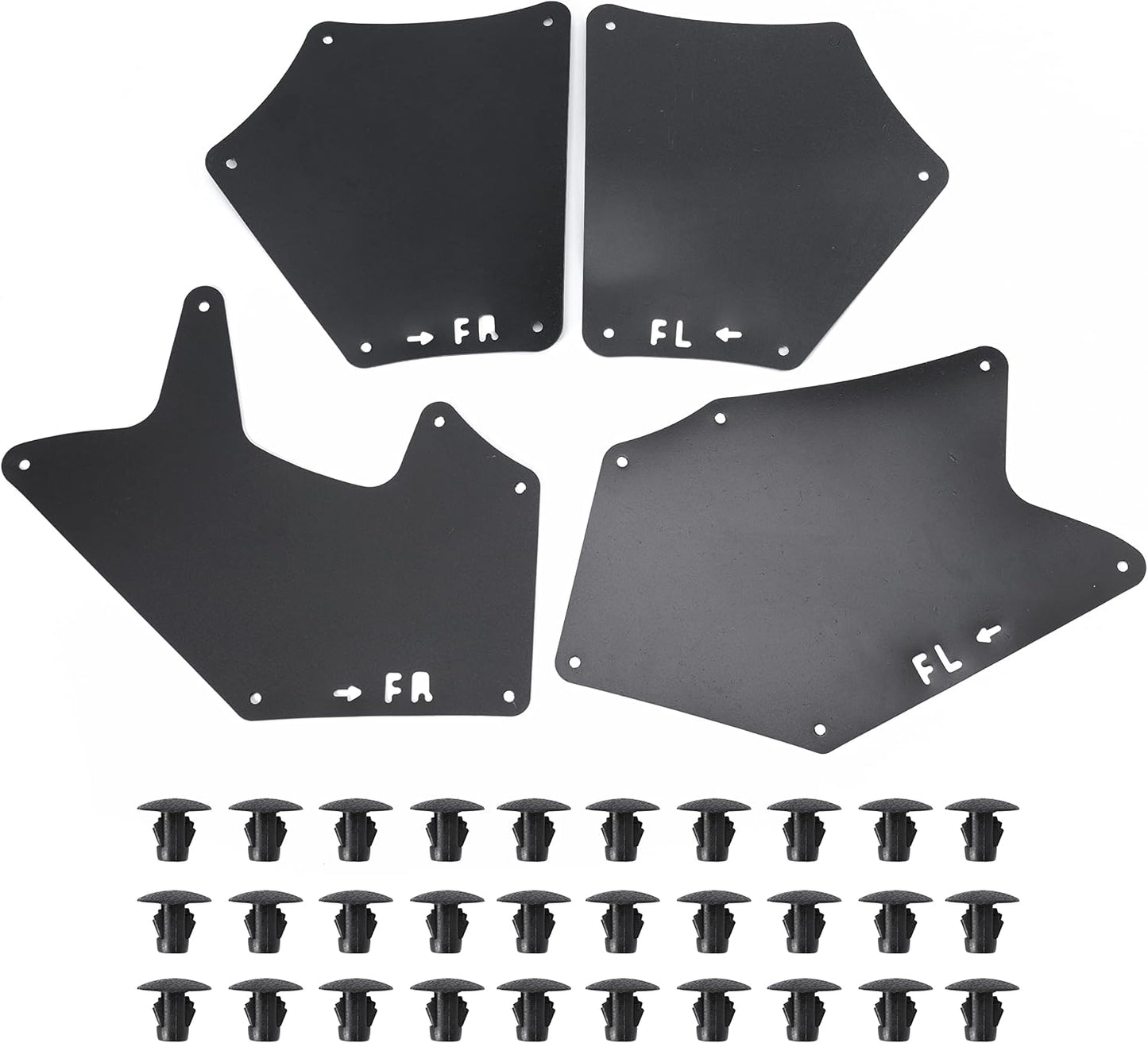 Splash Guards for Fender Liner Shields with Clips Retaining Retainer for Toyota Tundra Sequoia 2007-2020 Replaces 53737-0C030 53736-0C030 53739-0C020, Mud Flaps Mudflaps Mudguards