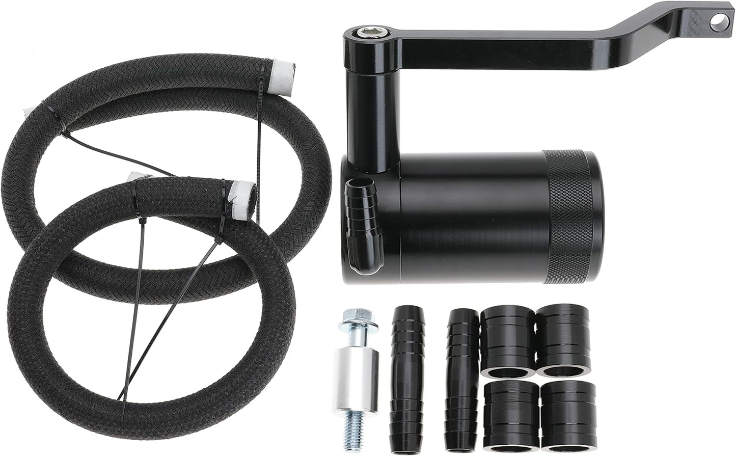 Billet Catch Can for HEMI Technology Z-Bracket Scat Pack for Dodge Challenger Charger for Chrysler 300 for Jeep Grand Cherokee 6.4 11 12 13 14 15 16 17 18 19 20 21 (Black)