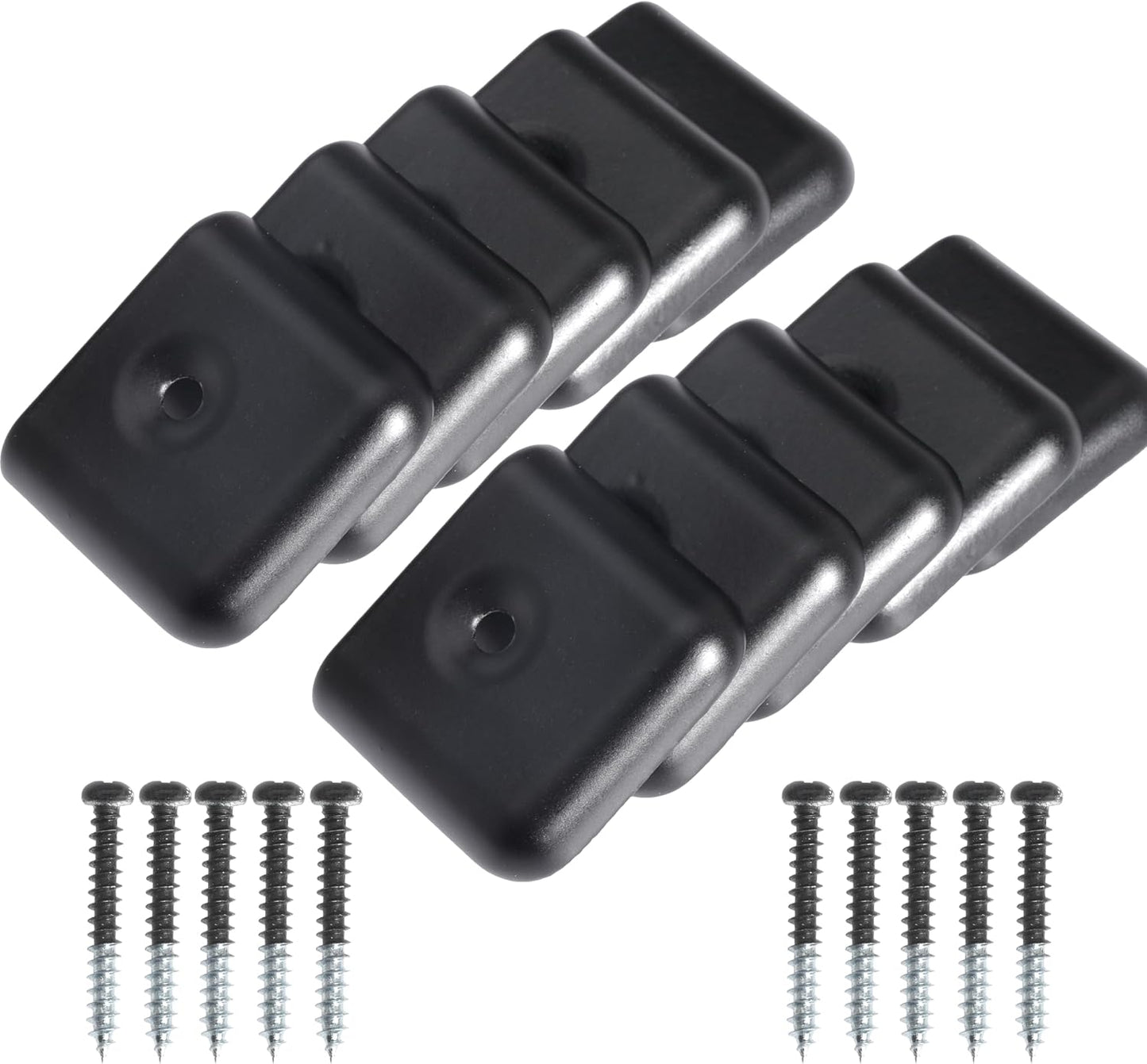 RV Trim End Caps for 1 Inch Vinyl RV Trim Molding Screw Covering Strip (Black, 4pcs)
