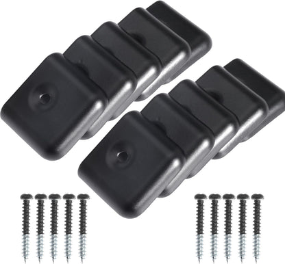 RV Trim End Caps for 1 Inch Vinyl RV Trim Molding Screw Covering Strip (Black, 4pcs)
