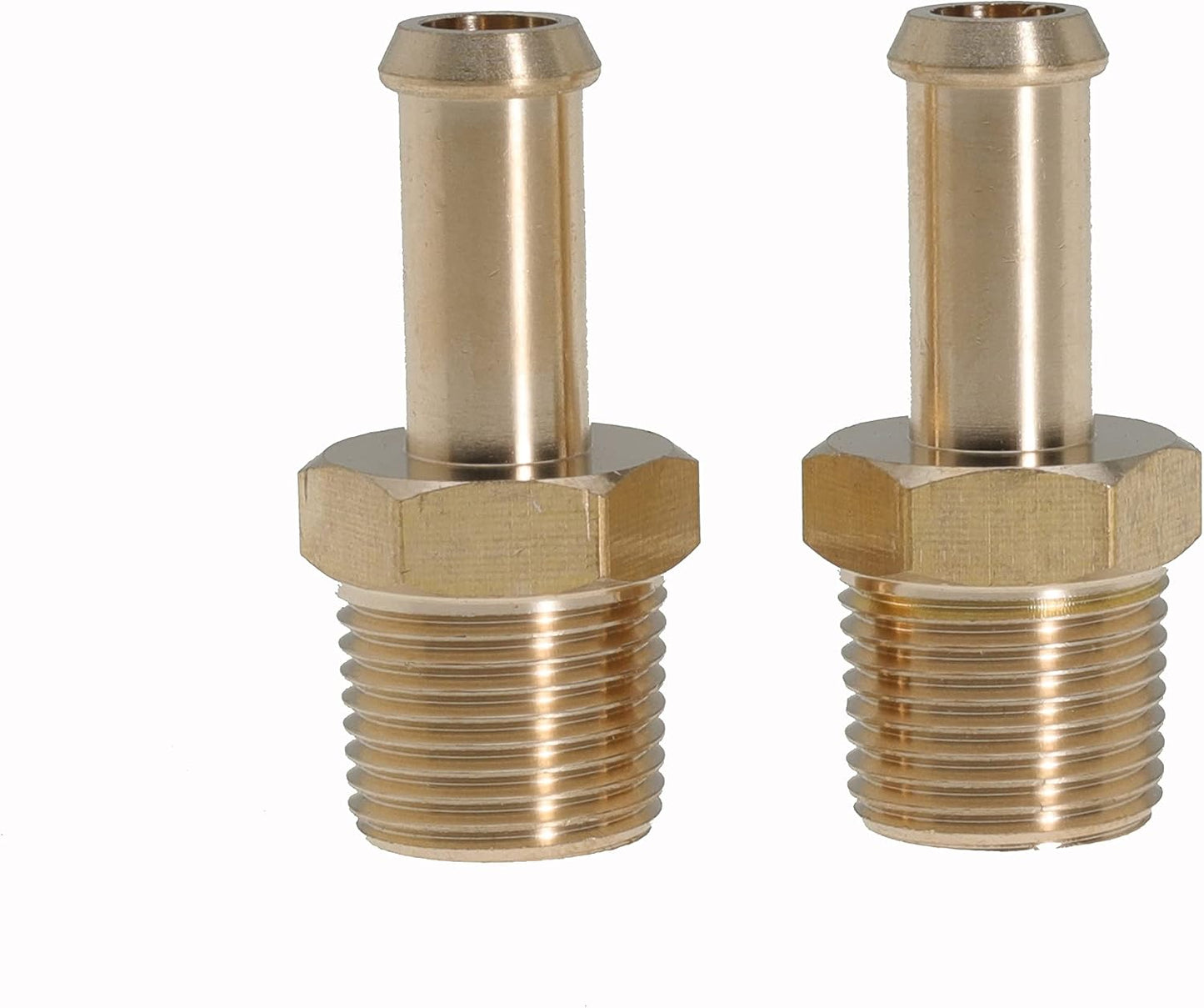 Fuel Hose Fitting Adapter Replaces 65380 Fuel Line Fittings for Holley 12-289-11 and 350 SBC Fuel Pump for Holley 12-803 Bypass Pressure Regulator for Ford Mustang 289 3/8 Inch NPT to 3/8 Inch Barb