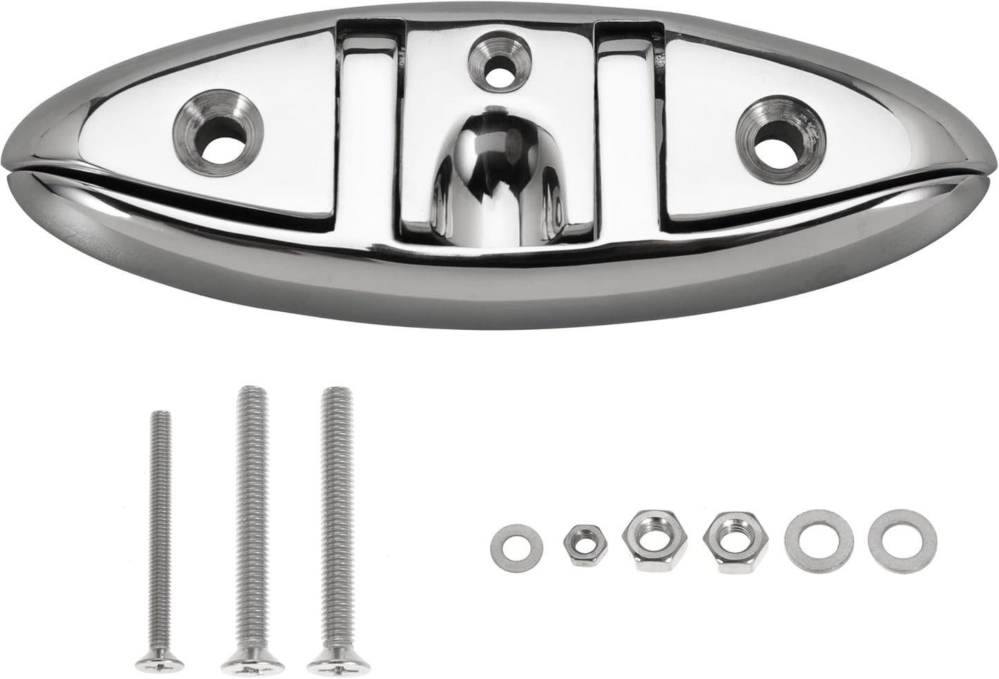 316 Stainless Steel Boat Folding Cleats Flip-up Dock Cleat with Screws Marine Dock Rope Cleats Compatible with Kayak Yacht Pontoon Boat
