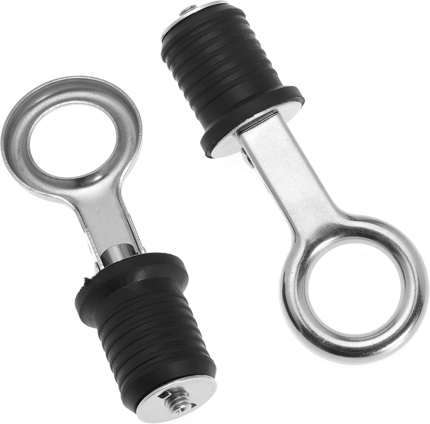 2 Pcs Boat Plug Snap Handle Boat Drain Plug Rubber Plugs with Brass/Stainless Steel Handle Marine Twist Plug Boat Accessories
