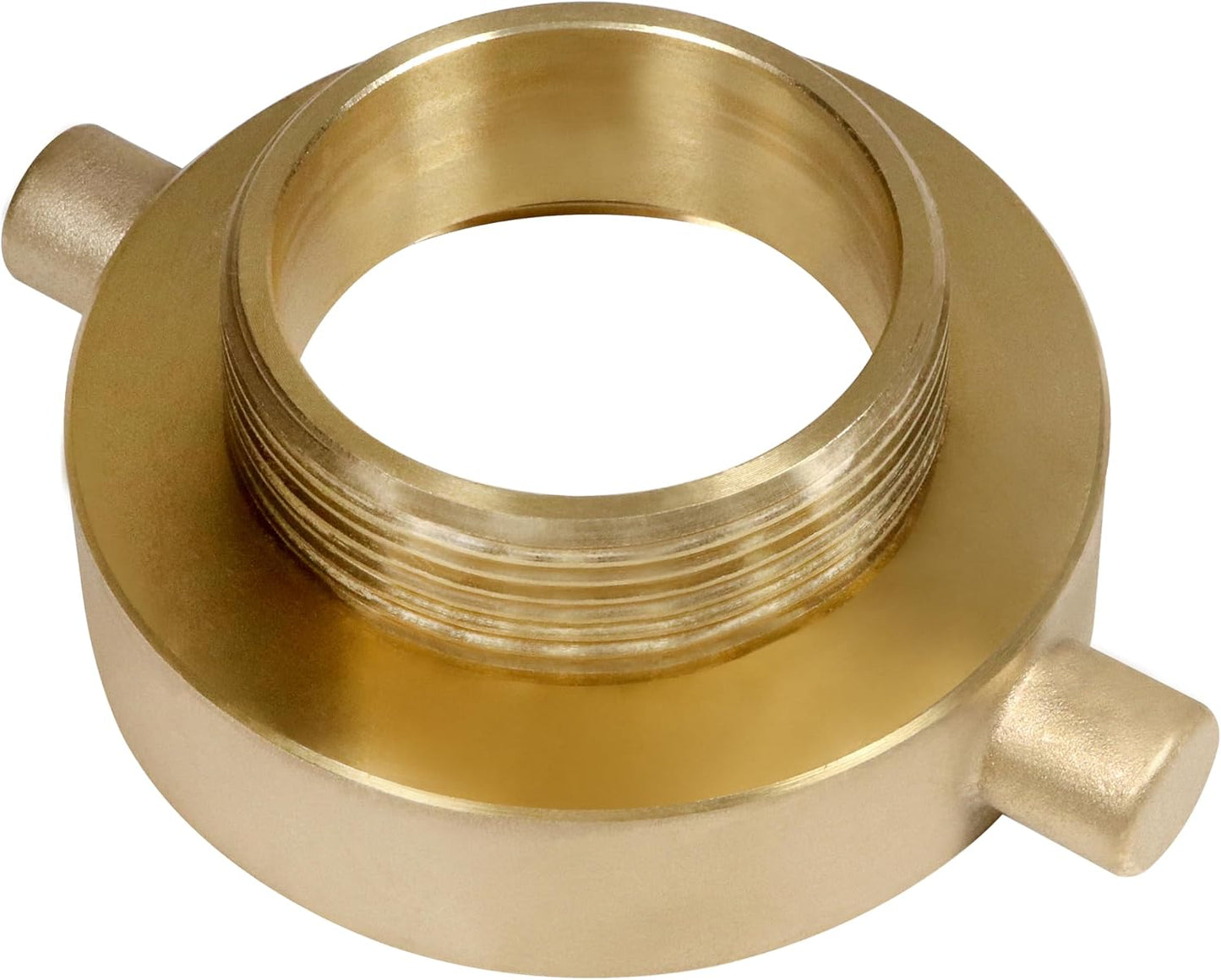 2-1/2""NH NST Female x 1-1/2"" NPT Male Fire Hydrant Adapter, Fire Hydrant Hose Adapter Brass Fire Equipment for Fire Hose or Hydrant with Pin Lugs, Gold