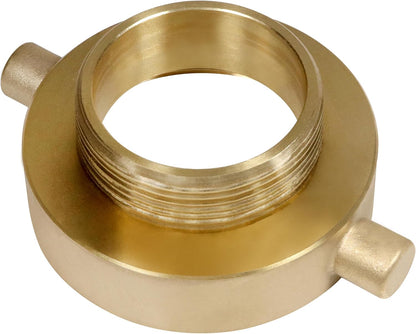 2-1/2""NH NST Female x 1-1/2"" NPT Male Fire Hydrant Adapter, Fire Hydrant Hose Adapter Brass Fire Equipment for Fire Hose or Hydrant with Pin Lugs, Gold