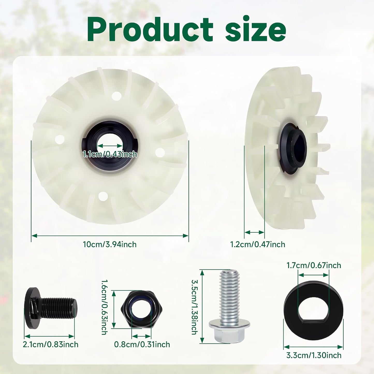 Mower Blade Kit for EGO for LM2130SP, for LM2150SP, for LM2160SP 21 inch Lawn Mower Package Includes Fan, Bolts, Nuts, and Washer for 21" Dual Blades mowers