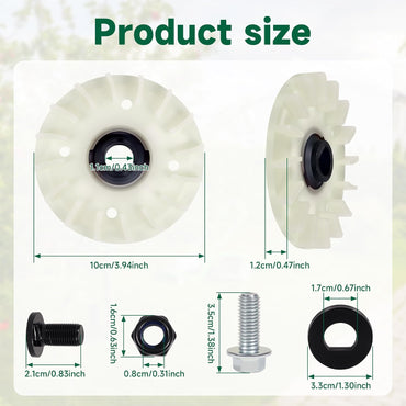 Mower Blade Kit for EGO for LM2130SP, for LM2150SP, for LM2160SP 21 inch Lawn Mower Package Includes Fan, Bolts, Nuts, and Washer for 21" Dual Blades mowers