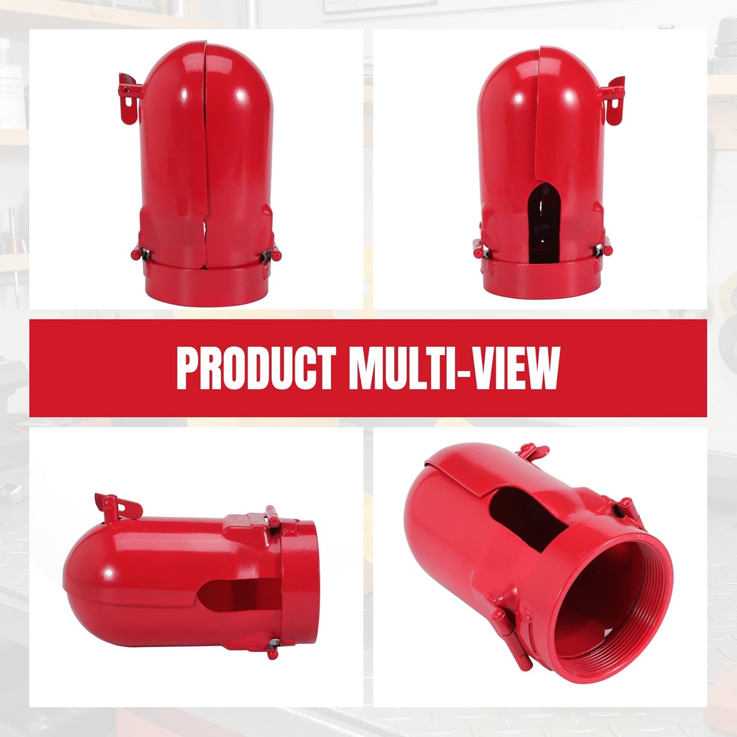 Acetylene Gas Cylinder Regulator Safety Cap Protector 3-1/8” x 11 High Pressure Gas Cylinder Tank Valve Protection Cap, Fall-Proof Steel Gas Cylinder Cap for Storage Transport