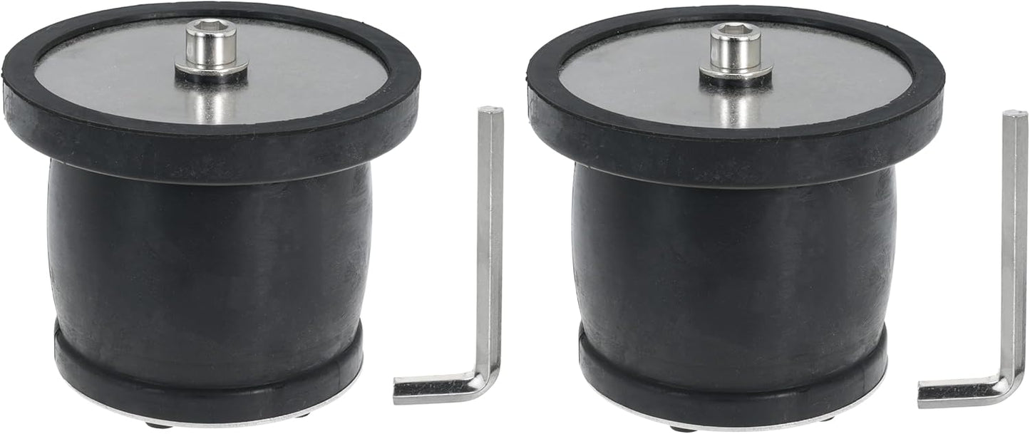 2 Pack Expandable Rubber Plug Mechanical Seal Scupper Plugs Boat Plug Winterizing Expansion Plugs Leak Proof Drain Plugs for Boats Pools Bathroom Pipe Sewers (3.35"-4.13"（85mm-105mm）)