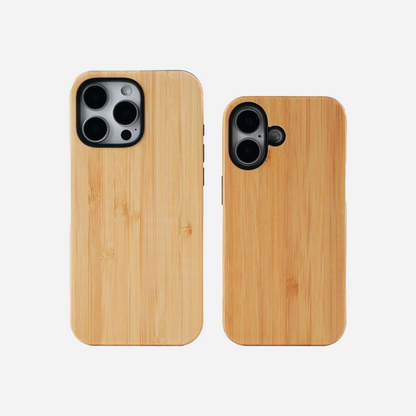 Eco-Friendly Solid Wood Protective Phone Case Cover for iPhone 16 Series