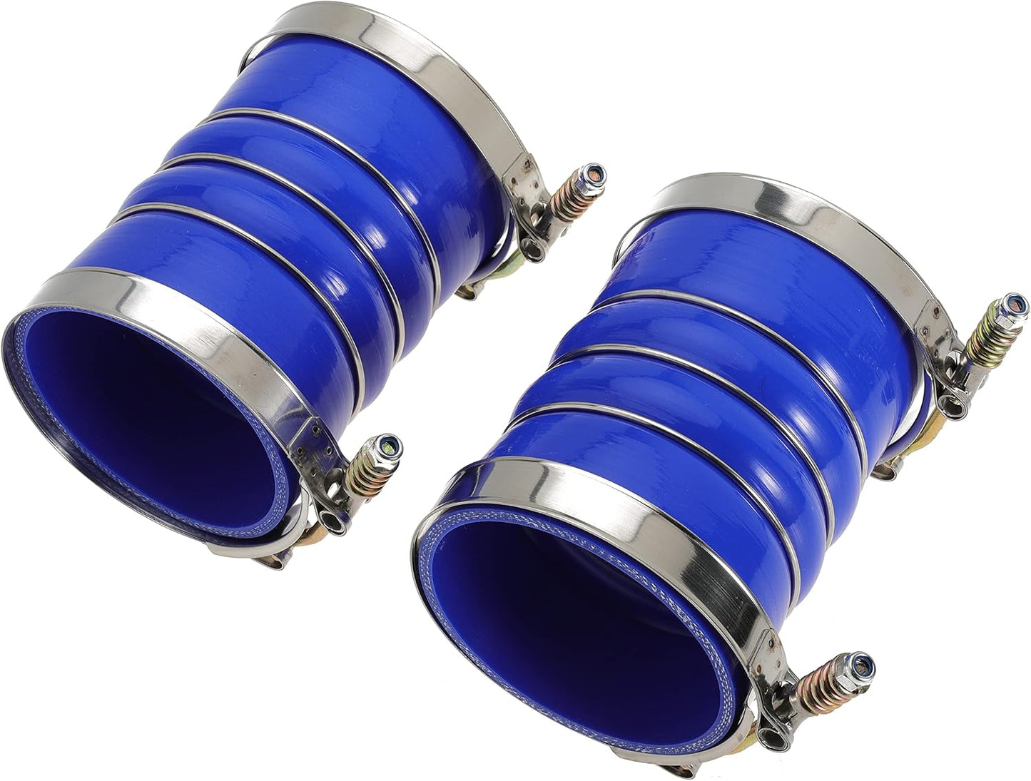 Silicone Charge Air Cooler Hump Hose Boot Set 4" X 6" 4 inch with T Bolt Clamp Blue