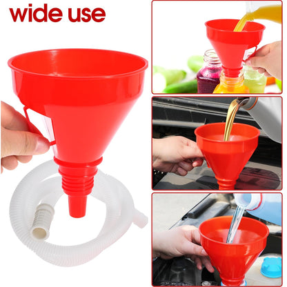 Wide Mouth Oil Funnel Flexible Fuel Funnel with Long Hose Funnels for Automotive Use Car Funnel for Engine Gas Gasoline Diesel Fluid Liquid (1)