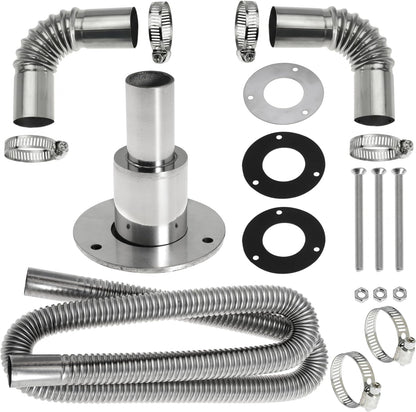 100cm 1 inch Heater Exhaust Pipe Generator Exhaust Extension Fuel Tank Gas Vent Hose with Clamps