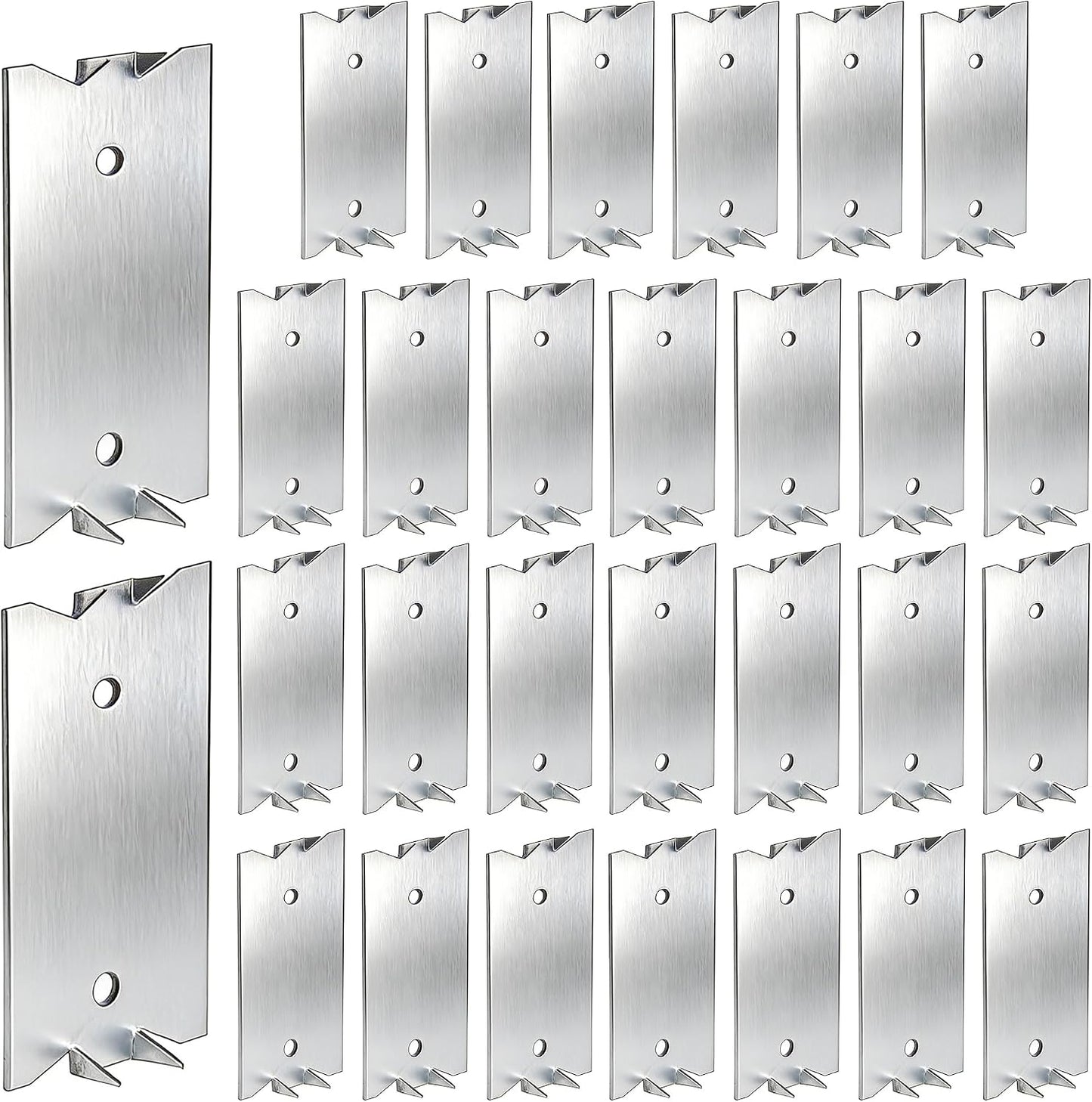 30 PCS 2.5 x 1.5 Inch Nail Plate for Wood Studs, Metal Cable Protector Plate Safety Nail Plates with Sharp Pointed Prongs, Steel Cable Wire for Protecting Plumbing and Wiring