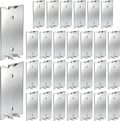 30 PCS 2.5 x 1.5 Inch Nail Plate for Wood Studs, Metal Cable Protector Plate Safety Nail Plates with Sharp Pointed Prongs, Steel Cable Wire for Protecting Plumbing and Wiring