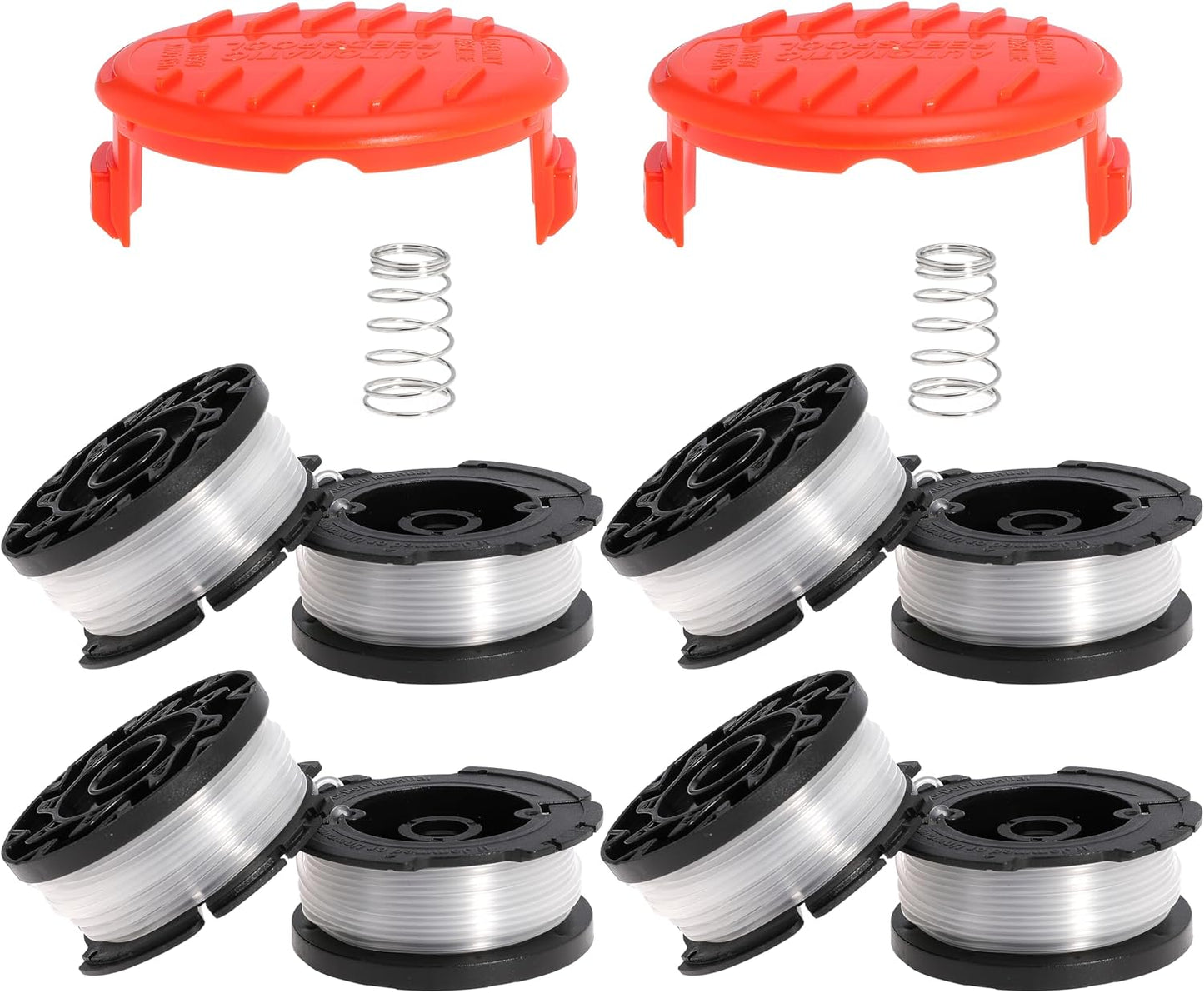 AF100 String Trimmer Replacement Spool 0.065" String Trimmer Line for Black+Decker AF-100 AF-100-3ZP AF-100-BKP AF-100-2 Weed Eater Spool Replacement Spool 30ft (8Spools+2Caps)