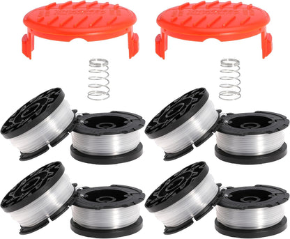 AF100 String Trimmer Replacement Spool 0.065" String Trimmer Line for Black+Decker AF-100 AF-100-3ZP AF-100-BKP AF-100-2 Weed Eater Spool Replacement Spool 30ft (8Spools+2Caps)