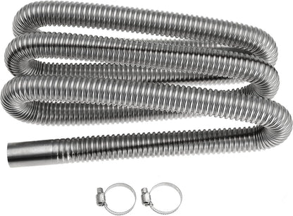 200cm 1 inch Heater Exhaust Pipe Generator Exhaust Extension Fuel Tank Gas Vent Hose with Clamps