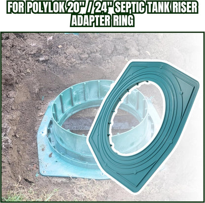 20 In 24 In Septic Tank Riser Lids Replace 3009-AR | Riser Adapter Rings, Tank Covers Adapter Ring Cover, Replace 07B-P3009-AR