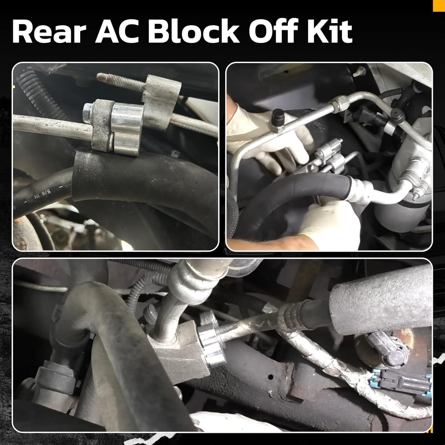 Rear AC Block Off Kit for Dodge Caravan 2012-2015 for Chrysler Town and Country 2012-2016 with Dual Bolts