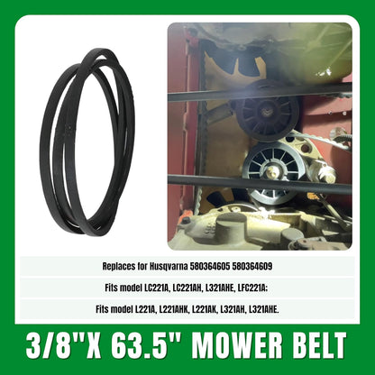 Replacement 587973001 587969201 580364609 Belt Repair Kit LC221A LC221AH Belt and Pulley Kit for Husqvarna 22" AWD HU675AWD HU725AWD Walk-Behind Lawn Mowers