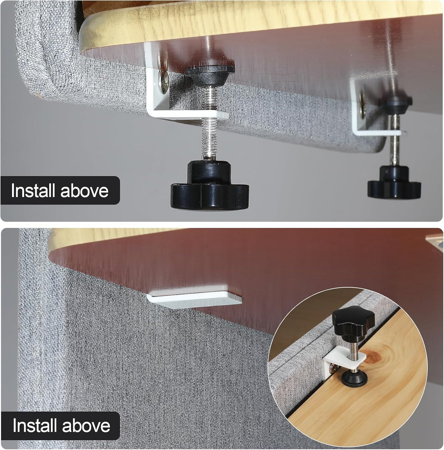 Desk Privacy Panel Table Privacy Panel Acoustic Partition Noise Visual Isolate Table Divider with Clamp (24" x 60")