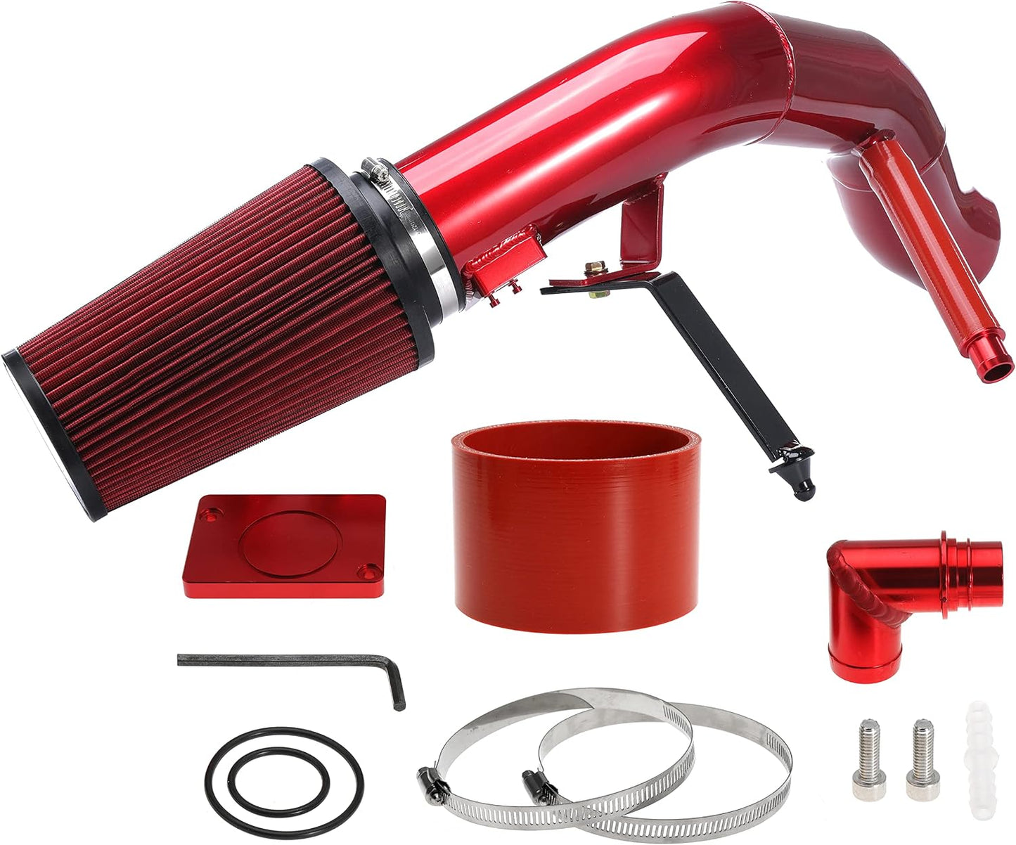 4 Inch 6.0 Cold Air Intake Kit For Ford F250 F350 F450 Excursion 2003 2004 2005 2006 2007 6.0L Powerstroke V8 Diesel Super Duty Aluminum Tube