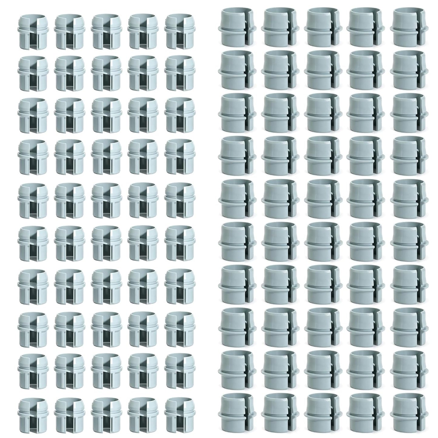 50Pcs Non-Metallic Cable Connectors 1/2" + 3/4" NM/MC Wire Clamp | Snap In Fixing Buckle for Wiring Single 14/2 to 10/3 AWG & Dual 14/2-14/3 AWG Wiring, Two 14/2-12/2-14/3 Awg, Etl Certified