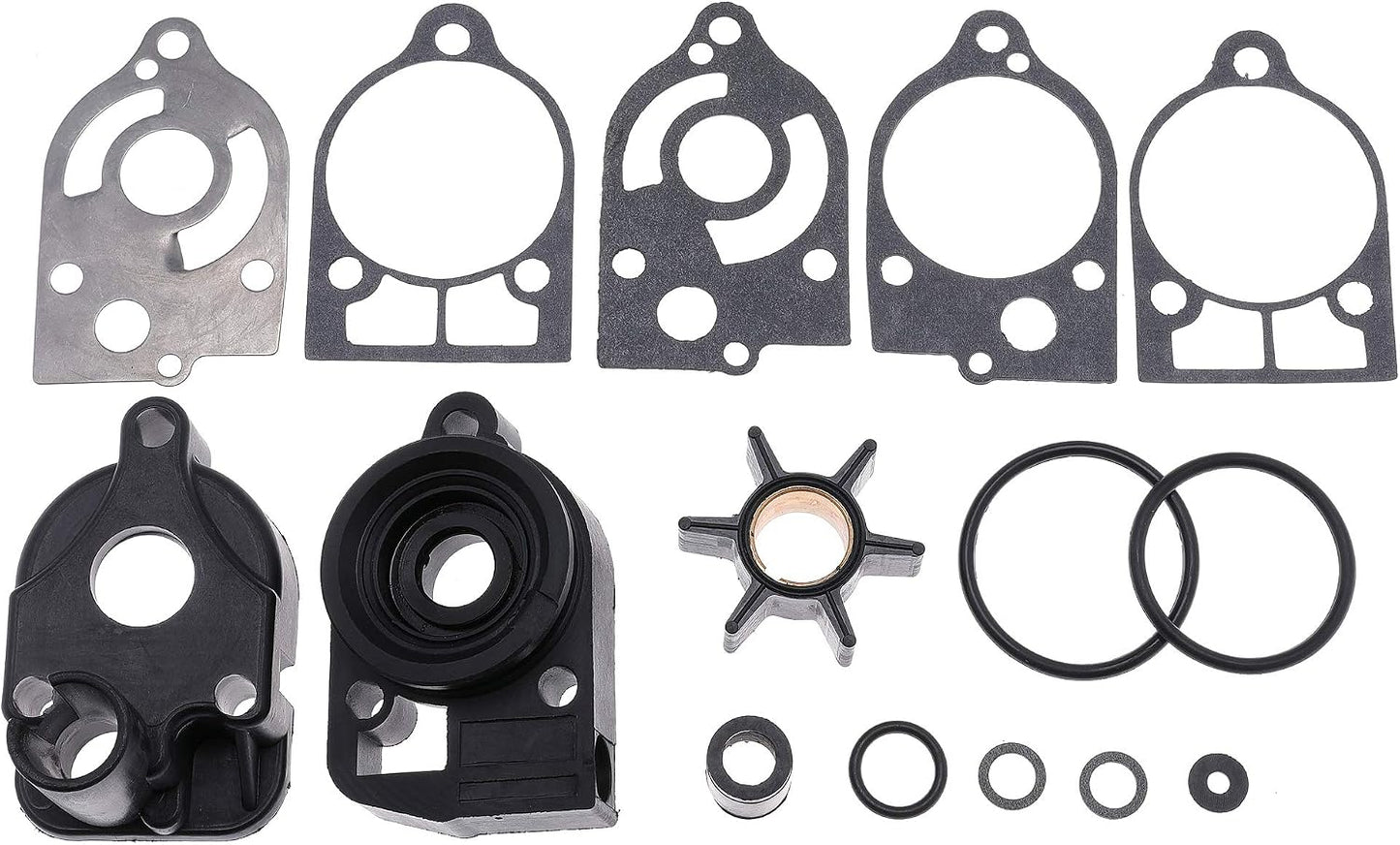 46-77177A3 Water Pump Impeller Repair Kit for Mercury for Mariner for Quicksilver 30 35 40 45 50 60 65 70 HP 2 Stroke Outboard Replace 18-3324