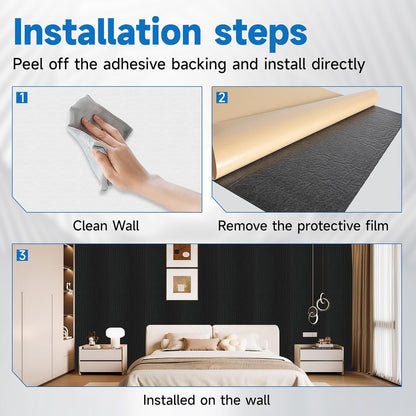 10 PACK Slat Acoustic Panels for Wall 47.2 x 23.6 x 0.4 Inch