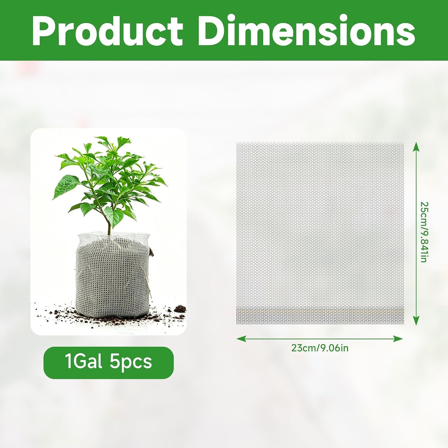 frtzal 5PCS 1 Gallon Root Guard Gopher Proof Wire Baskets, Stainless Steel Gopher Mole Vole Mesh Baskets, Underground Cages for Plant Roots, Trees, Flowers, Crops, Tubers (GB-1Gal-25 * 23)