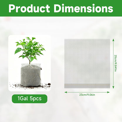 frtzal 5PCS 1 Gallon Root Guard Gopher Proof Wire Baskets, Stainless Steel Gopher Mole Vole Mesh Baskets, Underground Cages for Plant Roots, Trees, Flowers, Crops, Tubers (GB-1Gal-25 * 23)
