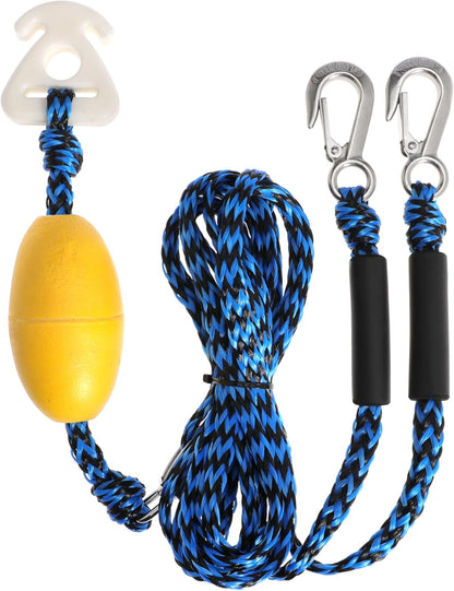 Heavy Duty Boat Tow Harness for Tubing Self Centering Boat Tow Rope with Stainless Steel Quick Connector for Boat Water Sport Water Ski Jet Ski Wakeboarding