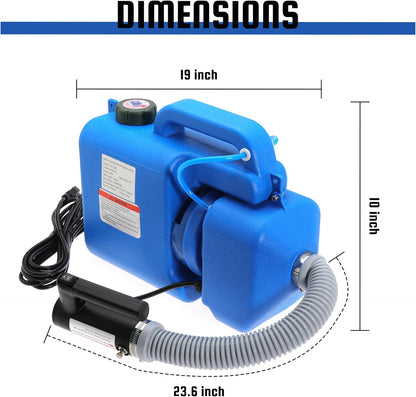 8L (2 Gallon) Electric ULV Fogger Machine, Portable Fogger Sprayer Machine Electric Atomizer Ultra Low Volume Sprayer for Home Indoor and Outdoor Cleaning Spraying Use,2 Pack