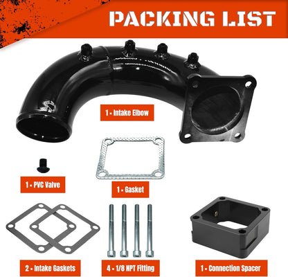 3" High Flow Intake Elbow Tube with Heater Spacer for Ram 2500 3500 1998-2002 5.9L Cummins Diesel (98-02)