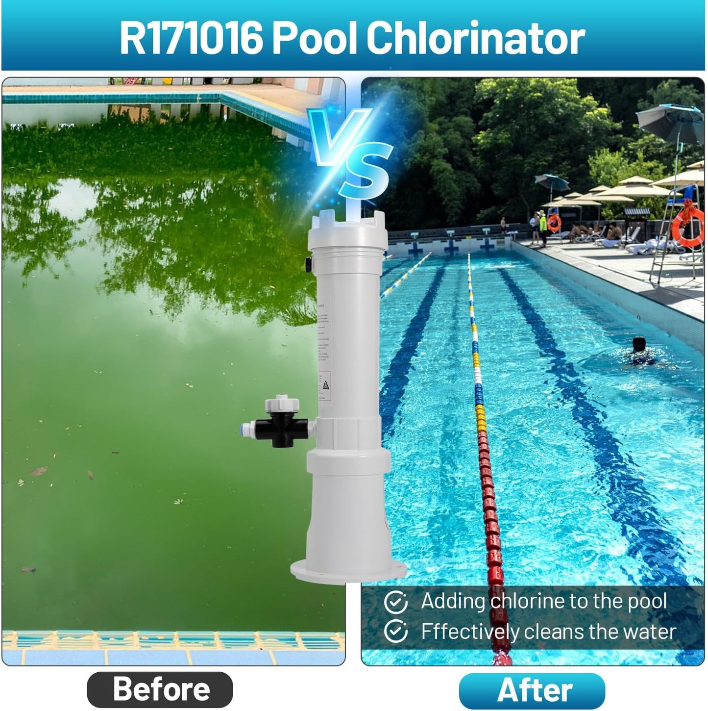 300 Pool Chlorinator Replace R171016 for Pentair Rainbow R171016 300 Automatic Chlorine/Bromine 300 Offline Pool Feeder for Pool and Spa