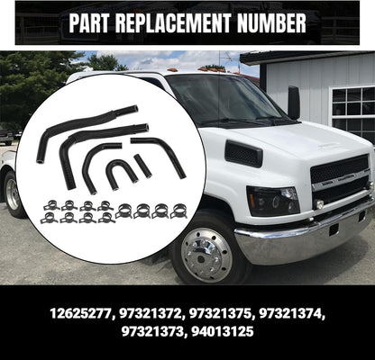 Low Pressure Fuel Line Kit Replace 12625277 97321372 97321375 97321374 97321373 94013125 2004.5-2005 6.6L For LLY Duramax 2500HD 3500HD C4500 C5500